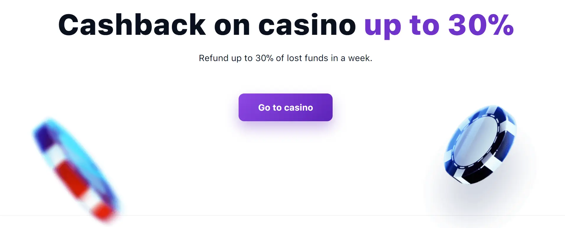 Cashback on casino up to 30% 1Win